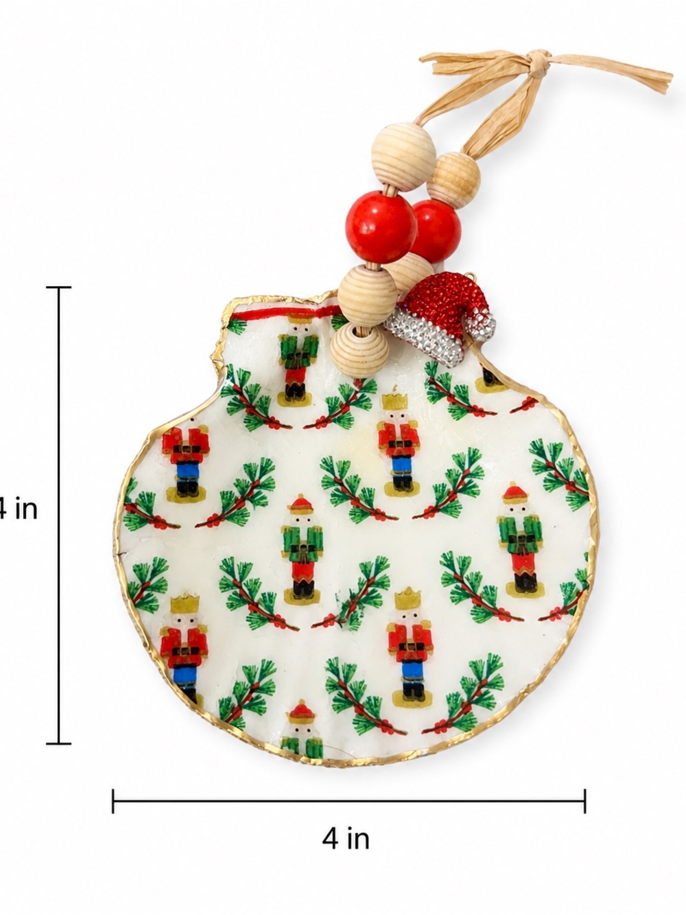 Handcrafted Beach Seashell Christmas Ornament #decoupage #vintage #y2k #beachdec